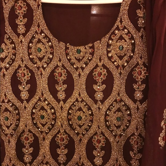 Dresses & Skirts - A beautiful Pakistani dress kundan work Dresses & Skirts - A beautiful Pakistani dress kundan work